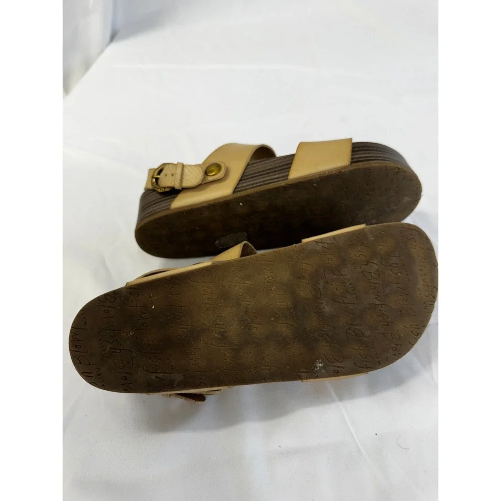 Blowfish Malibu Marge Platform Sandals Light Almond Dye Sz 9